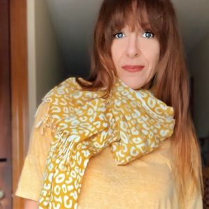 Beautiful Yellow Print Scarf